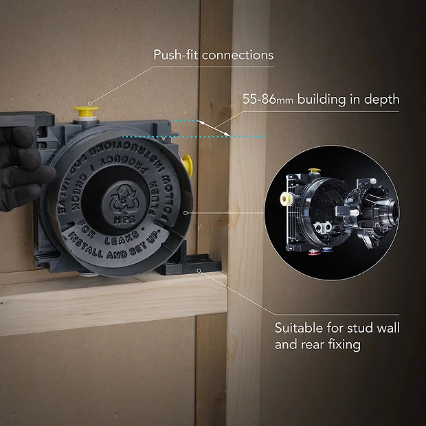 Mira Evoco Triple Outlet Chrome Thermostatic Mixer Shower With Bathfill - Image 5