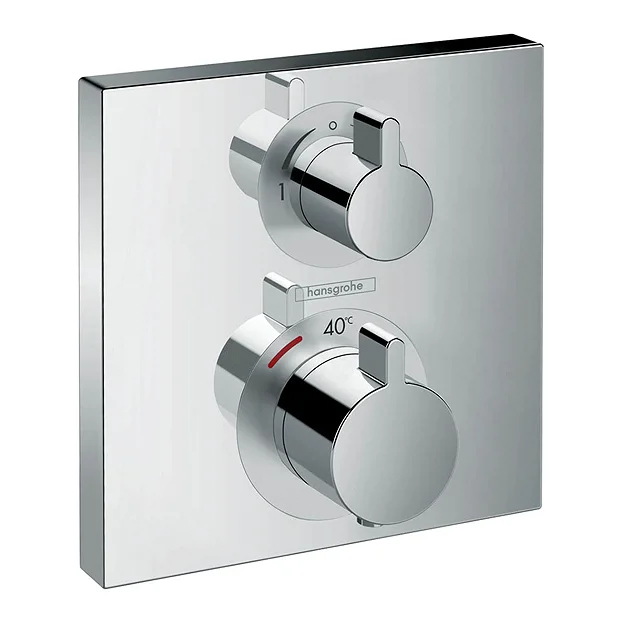 Hansgrohe Ecostat Square Thermostat 2 Function Concealed Finish Set
