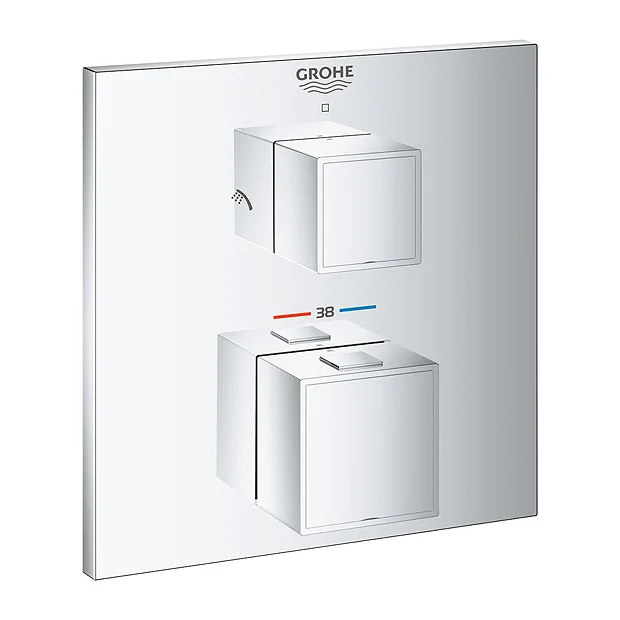 Grohe Grohtherm Cube 2-Outlet Thermostatic Shower Mixer Trim With Diverter Valve - Image 3