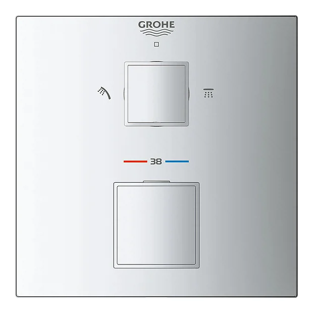 Grohe Grohtherm Cube 2-Outlet Thermostatic Shower Mixer Trim With Diverter Valve - Image 2