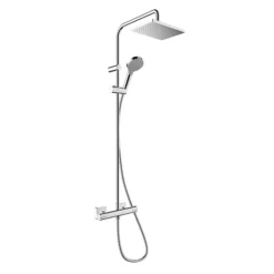Hansgrohe Vernis Shape EcoSmart Showerpipe 230 Thermostatic Shower Mixer - Chrome