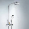 Hansgrohe Raindance Select E Showerpipe 300 With ShowerTablet Select 300 Thermostatic Shower - Chrome