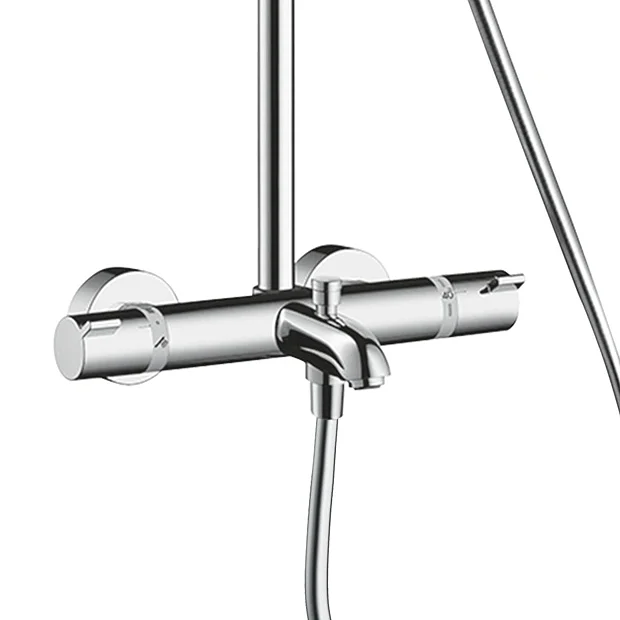 Hansgrohe Croma Select E Showerpipe 180 Thermostatic Bath Shower Mixer - Image 3