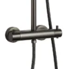 JTP Vos Brushed Black Thermostatic Shower