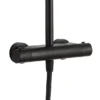 JTP Vos Matt Black Thermostatic Shower