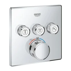 Grohe Grohtherm SmartControl Thermostat Square 3 Outlet Concealed Mixer Trim