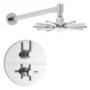 Hudson Reed - Tec Twin Concealed Thermostatic Shower Valve With Cloudburst Head