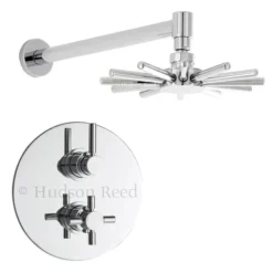 Hudson Reed - Tec Twin Concealed Thermostatic Shower Valve With Cloudburst Head