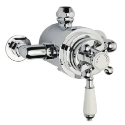Nuie Victorian Exposed Valve Inc. Rigid Riser Kit, Diverter, 8" Shower Rose & Handset