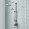 Nuie Traditional Luxury Rigid Riser Kit With Diverter & Dual Exposed Shower Valve