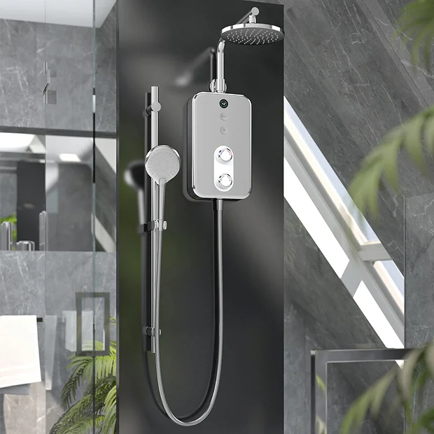 AQUAS Reva Flex Smart 9.5KW Chrome + White Electric Shower - Image 2