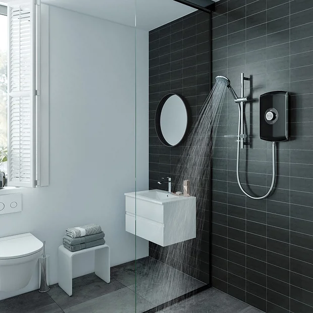 Triton Amore 9.5kW Electric Shower - Gloss Black - Image 3