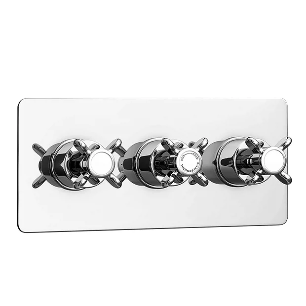 Astoria Traditional Triple Concealed Thermostatic Shower Valve - Image 3