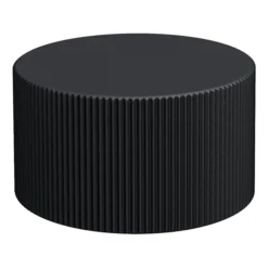 Arezzo Fluted Round Modern Triple Concealed Shower Valve - Matt Black