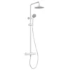 Arezzo Round Thermostatic Shower - Matt White