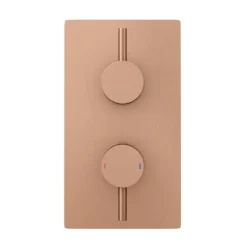Arezzo Rose Gold Round Modern Twin Concealed Shower Valve