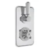 Bayswater White Twin Concealed Thermostatic Shower Valve With Diverter