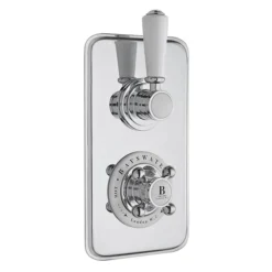 Bayswater White Twin Concealed Thermostatic Shower Valve With Diverter