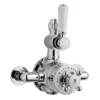 Bayswater White Twin Exposed Thermostatic Shower Valve