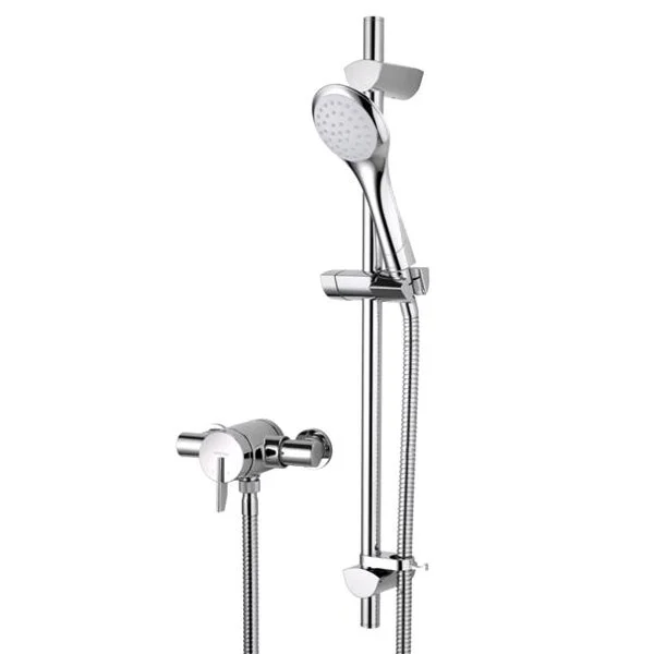 Bristan Sonique2 Exposed Thermostatic Surface Mounted Shower Valve With Adjustable Riser - Image 2