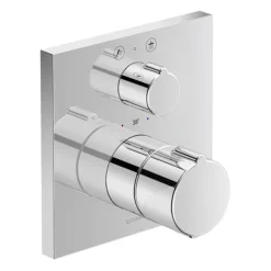 Duravit C.1 Square Thermostatic Shower Mixer With Diverter For Concealed Installation - Chrome
