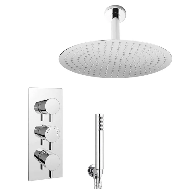 Cruze Shower Package (inc. 400mm Ceiling Mounted Head + Wall Mounted Handset) - Image 2