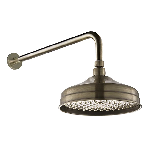 Chatsworth 1928 Antique Brass Traditional Shower With Concealed Valve + 8" Head - Image 3