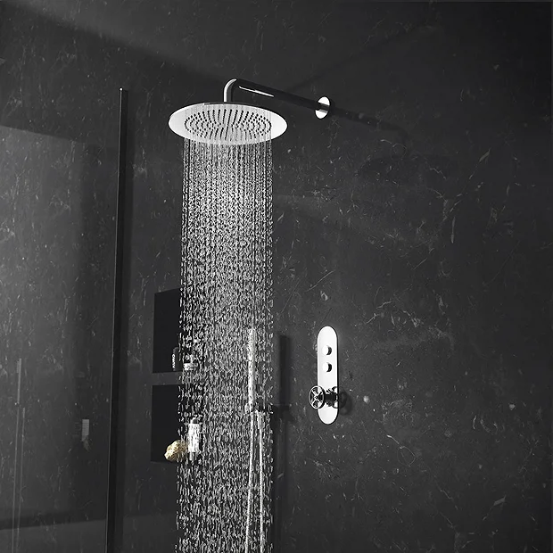 Hudson Reed Revolution Industrial Two Outlet Push-Button Shower Valve