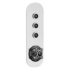 Hudson Reed Topaz Black Traditional Three Outlet Push-Button Shower Valve
