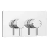 Cruze Twin Round Concealed Shower Valve - Chrome