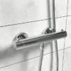 Cool Touch Round Bottom Outlet Thermostatic Bar Shower Valve - Chrome