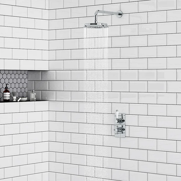 Thames Traditional Twin Concealed Thermostatic Shower Valve - Image 5