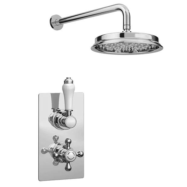 Thames Traditional Shower Package With Concealed Valve + 8" AirTec Head - Image 2