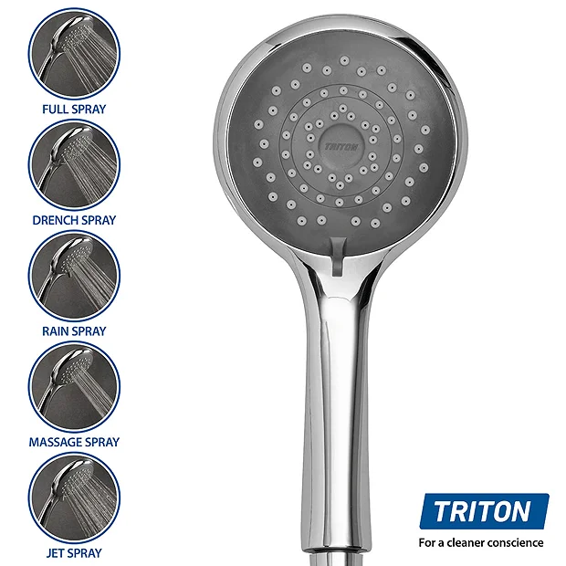 Triton Danzi DuElec 9.5kw Electric Shower - White - Image 5