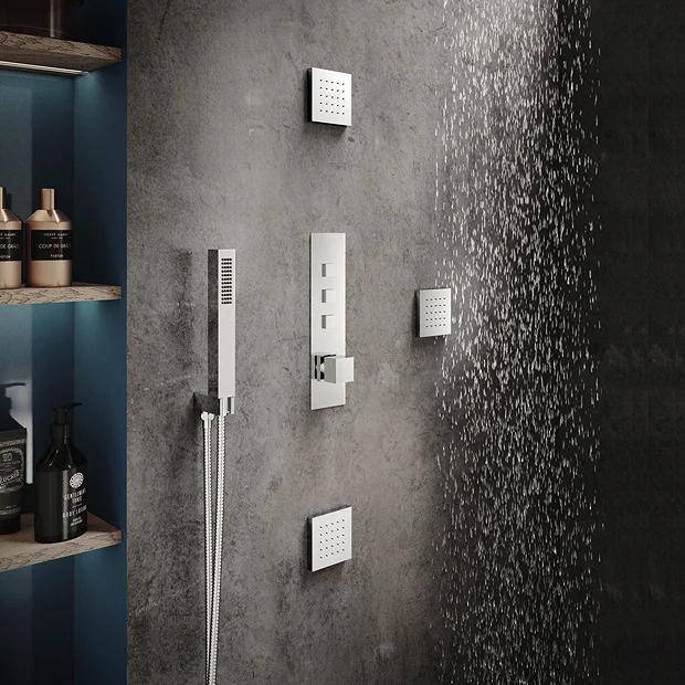 Hudson Reed Ignite Square Slimline Shower Package (3 Outlets) - Image 3