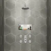 Bosa Modern Triple Concealed Thermostatic Shower Valve