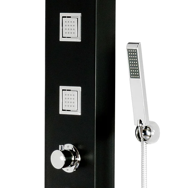 Maverick Tower Shower Panel (Thermostatic) - Black - Image 4