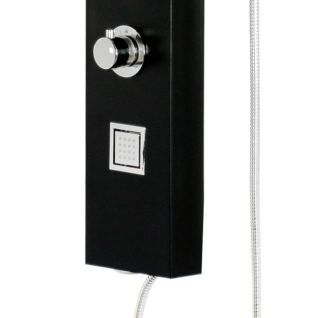 Maverick Tower Shower Panel (Thermostatic) - Black - Image 5