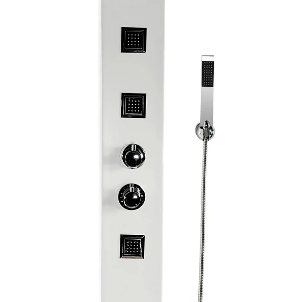 Maverick Tower Shower Panel (Thermostatic) - White - Image 4