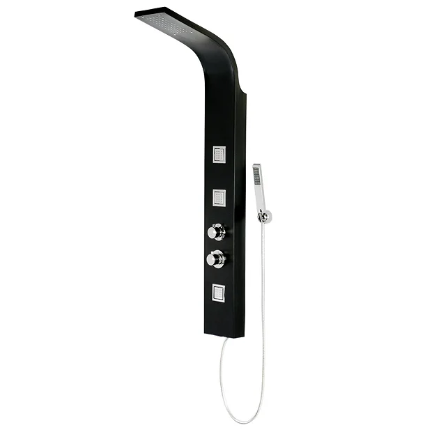 Maverick Tower Shower Panel (Thermostatic) - Black - Image 6