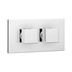Milan Square Thermostatic 3 Way Concealed Shower Valve With Diverter - Chrome