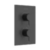 Heritage Dartmouth 2 Outlet Twin Concealed Thermostatic Shower Valve - Matt Black