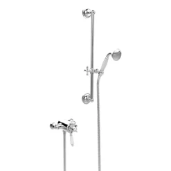 Heritage Dawlish Exposed Shower With Premium Flexible Riser Kit - Chrome