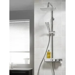 Triton Push Button Thermostatic Shower Mixer - Chrome