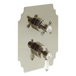 Heritage Glastonbury Recessed Shower With Premium Fixed Head & Flexible Riser Kit - Vintage Gold