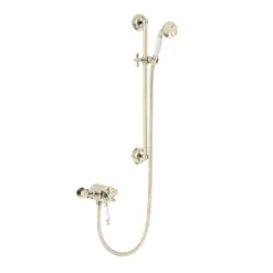 Heritage Hartlebury Exposed Shower With Premium Flexible Riser Kit - Vintage Gold