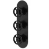 Hudson Reed Revolution Industrial Triple Concealed Thermostatic Shower Valve - Matt Black