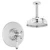 Lancaster Traditional Dual Concealed Thermostatic Shower Valve + Ceiling Mounted 8" Rose