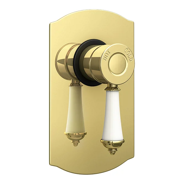 Trafalgar Traditional Gold Concealed Manual Shower Valve - Image 2
