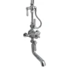 Hudson Reed Topaz Triple Thermostatic Shower Valve With Rigid Riser Kit & Bath Spout